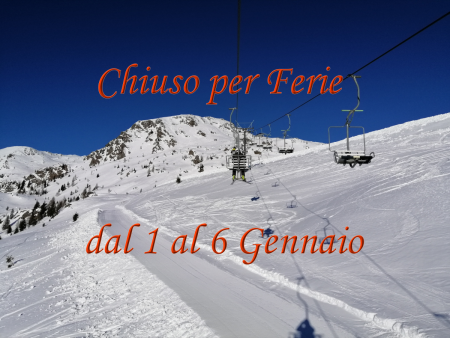 Chiuso per ferie dal 1 al 6 gennaio