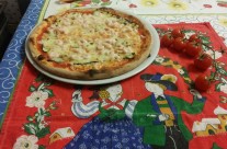 Pizza con Zucchine e Gamberetti